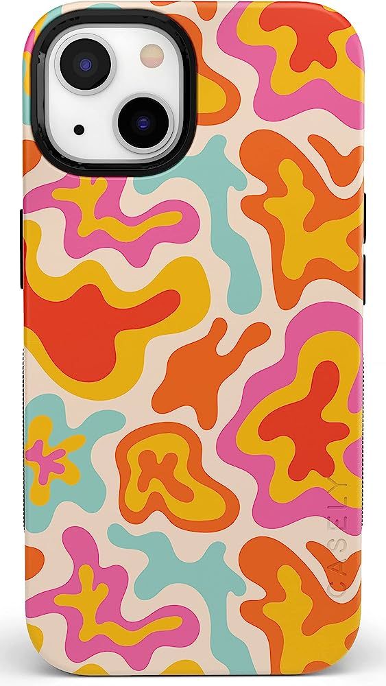 Casely iPhone 14 Plus Case | Tropical Color Splash | Abstract Retro Girly Case (Bold + Compatible... | Amazon (US)