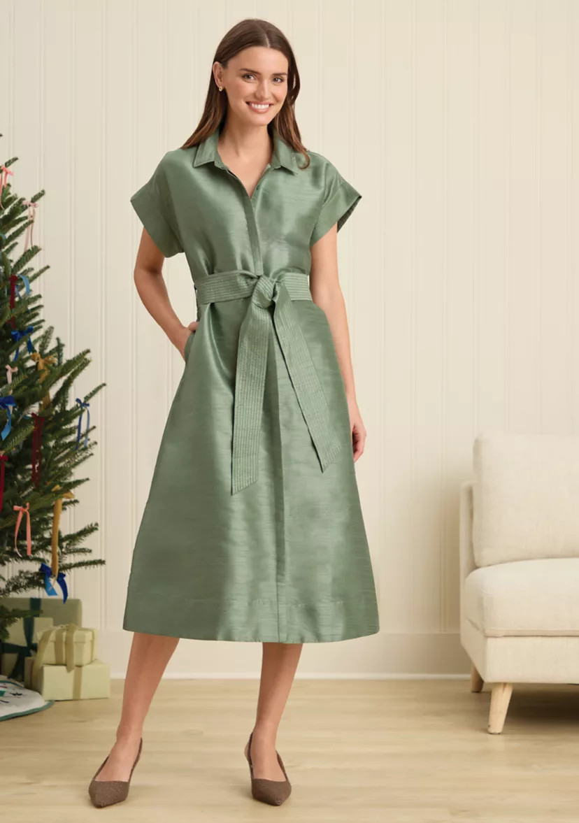 Sewing Down South x Crown & Ivy™ Sew Merry Midi Shirt Dress | Belk