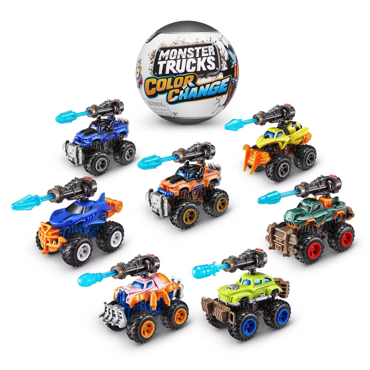 5 Surprise Monster Trucks Color Change Capsule with Mini Figures | Target