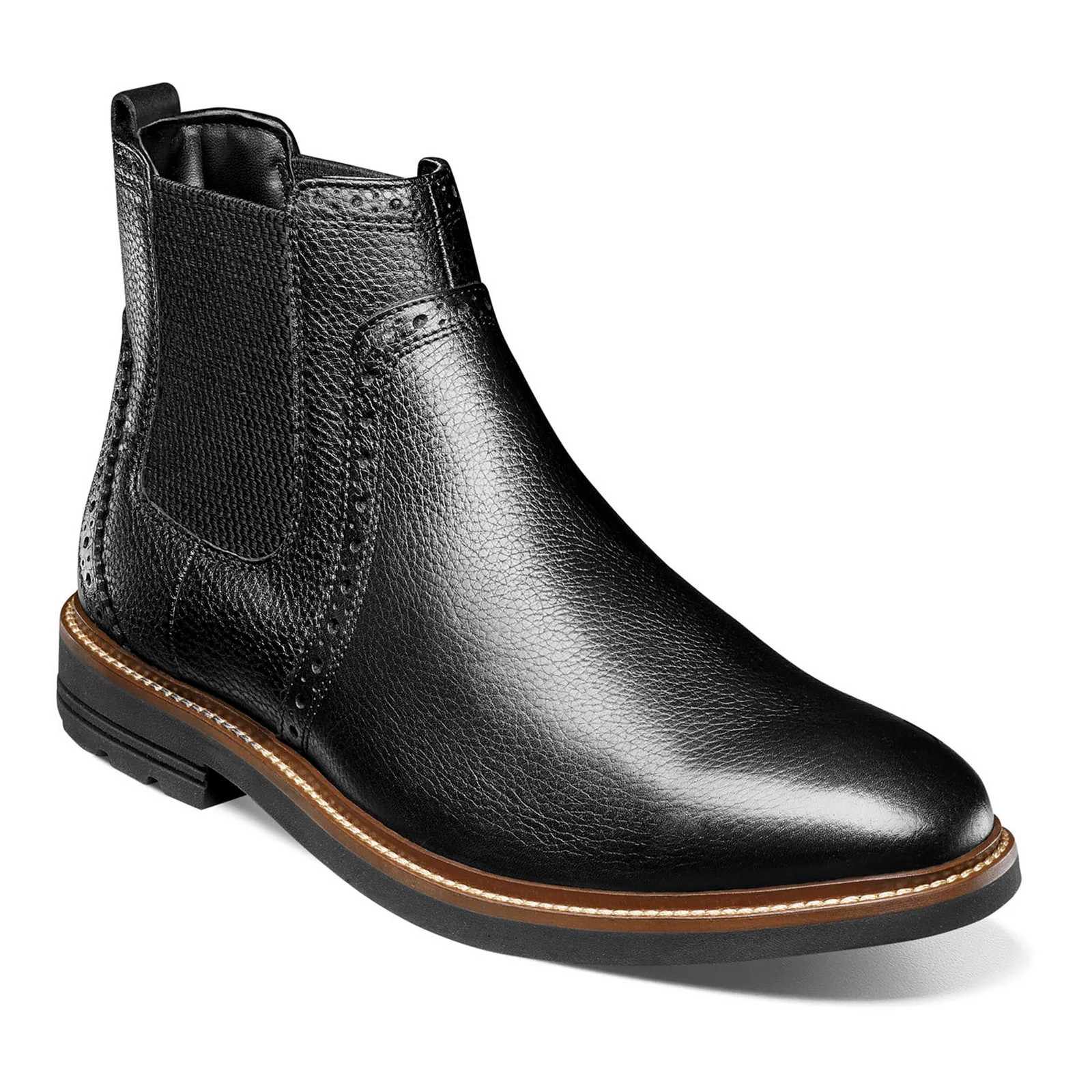 Nunn Bush® Otis II Men's Leather Chelsea Boots, Size: 10.5, Black Tumbled | Kohl's