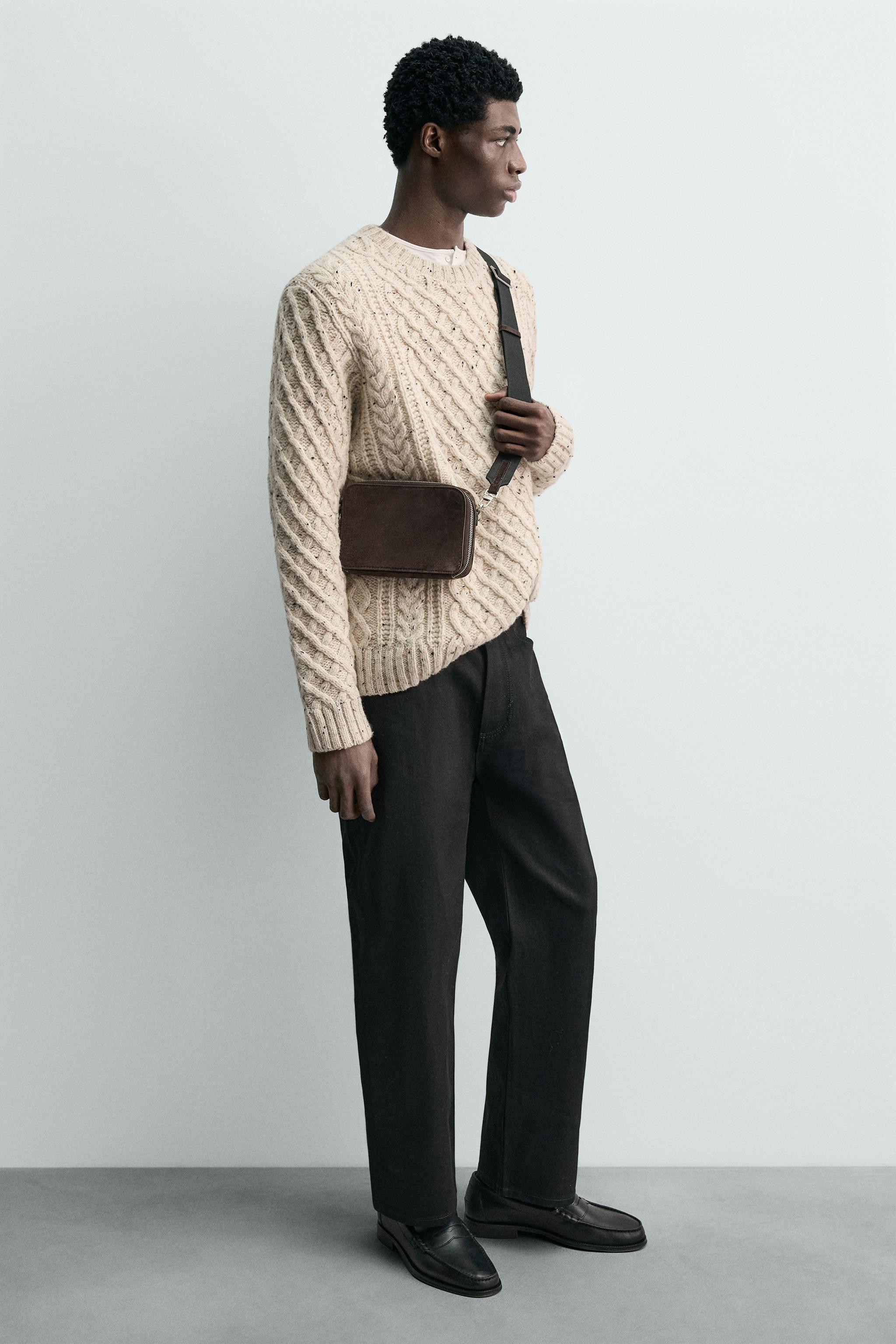 LEATHER CROSSBODY BAG | Zara US