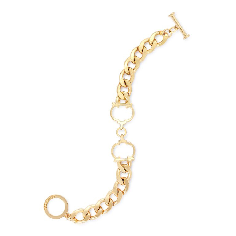 C. Wonder Women's Gold Plated Chain Link Bracelet with Toggle and Logo | Walmart (US)