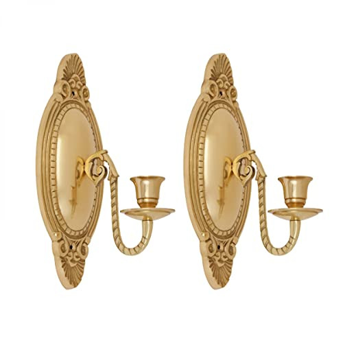 Renovators Supply Candlestick Wall Sconce - Solid Brass Candle Sconce - Victorian Wall Decor - Wa... | Amazon (US)