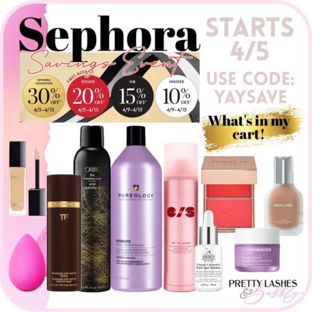 💄Sephora Savings Event Starts Today!💄

These are what I have in my cart!  Some of these are restocks of long time faves and some are new items (the Tom Ford primer and Patrick Ta blush are going to be new tries for me! I'm so excited!)

👉Make sure to check your Beauty Insiders level so you know which day you can start saving.  Dates are in the pic below.  
👉30% discount on Sephora brand products starts for all today!

👉Use code: YAYSAVE at checkout.


#LTKsalealert #LTKxSephora #LTKbeauty