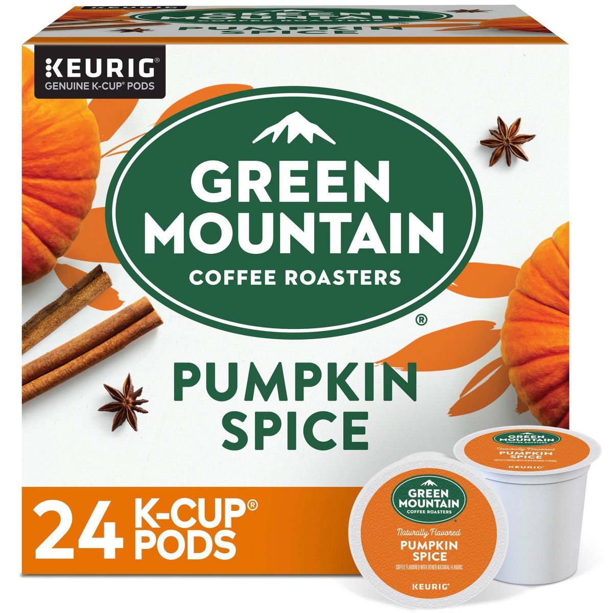 24ct Green Mountain Coffee Pumpkin Spice Keurig K-Cup Coffee Pods Flavored Coffee Light Roast | Target