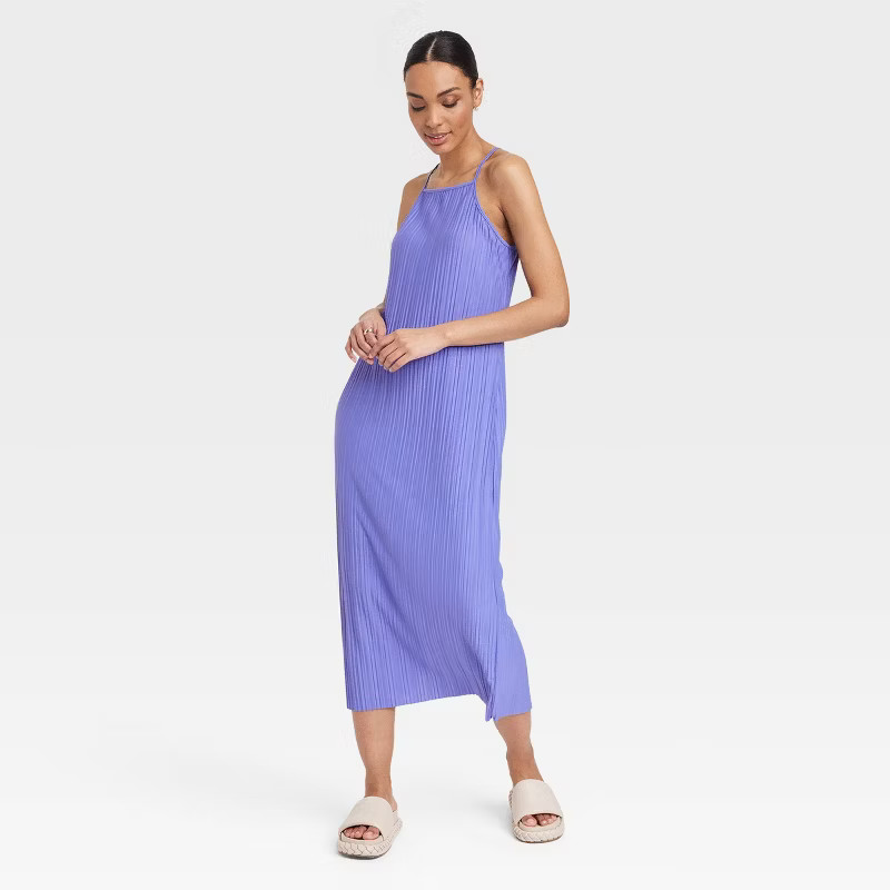 Women's Sleeveless Plisse Dress - A New Day™ | Target