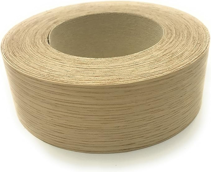 Edge Supply Brand White Oak 1-1/2" x 50' Roll Preglued, Wood Veneer Edge Banding, Iron on with Ho... | Amazon (US)