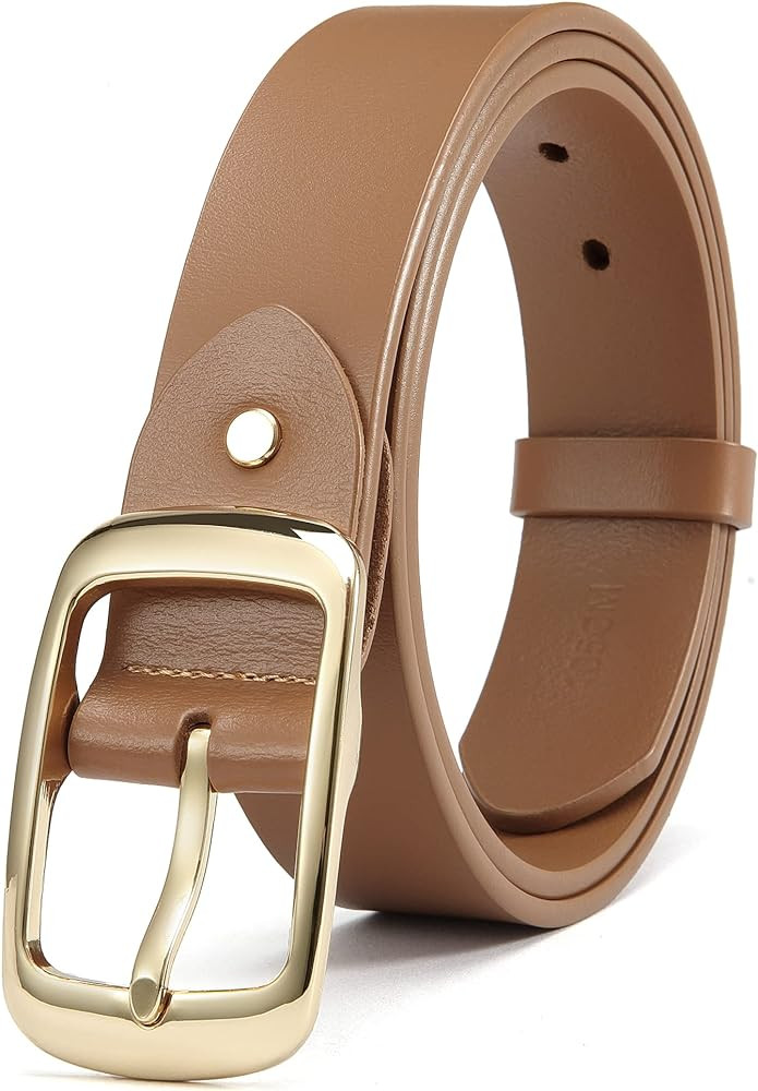 CHAOREN Womens Belts for Jeans - Leather Belt Women 1.3" Width - Genuine Leather Crafted by Hand | Amazon (US)