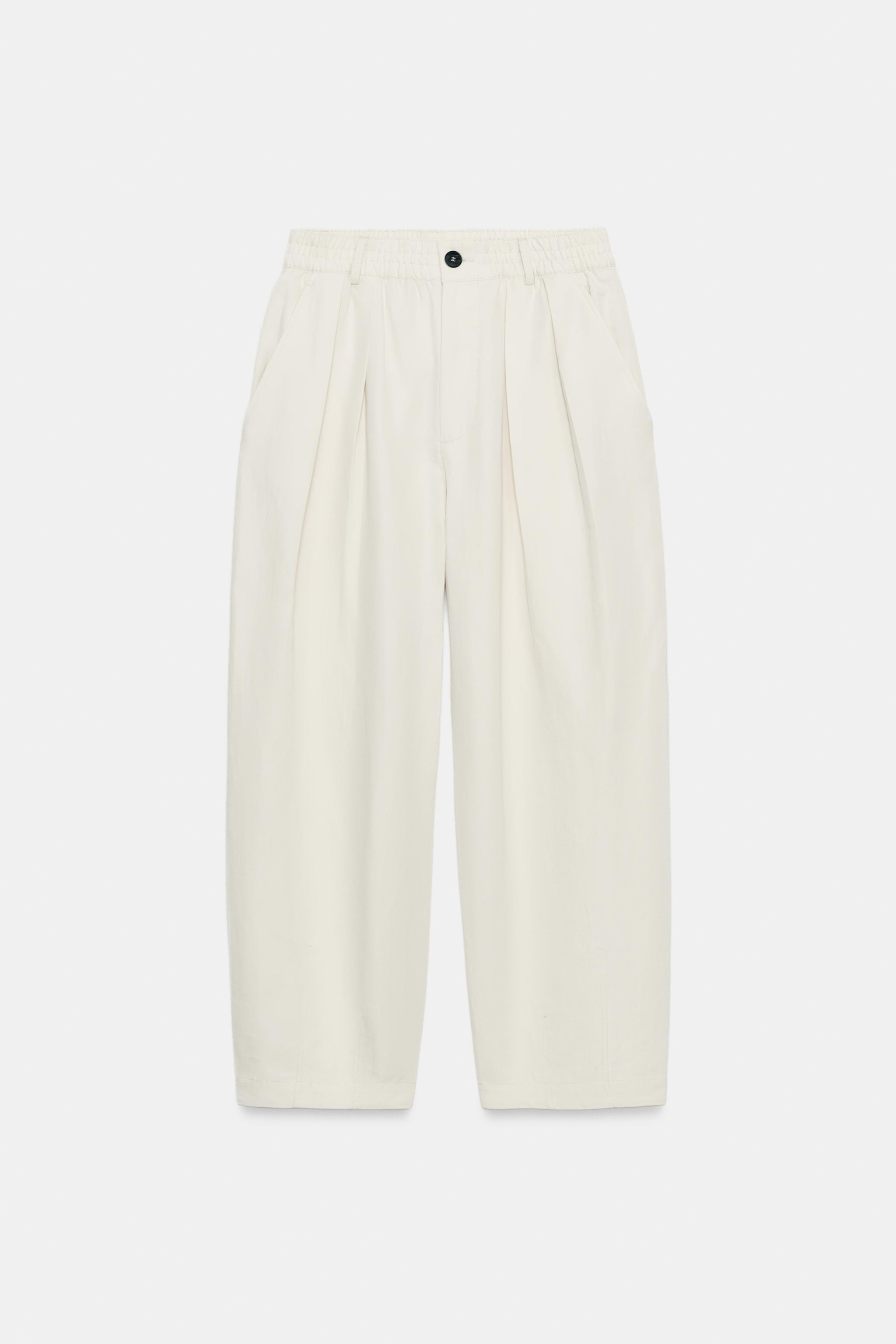 LINEN PLEATED PANTS ZW COLLECTION | Zara US