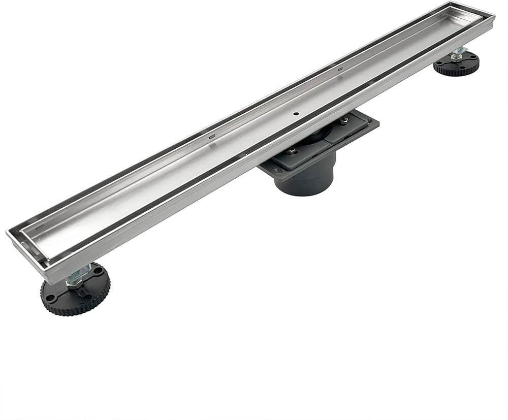 Neodrain 24-Inch Linear Shower Drain with Tile Insert Grate, Professional Brushed 304 Stainless S... | Amazon (US)
