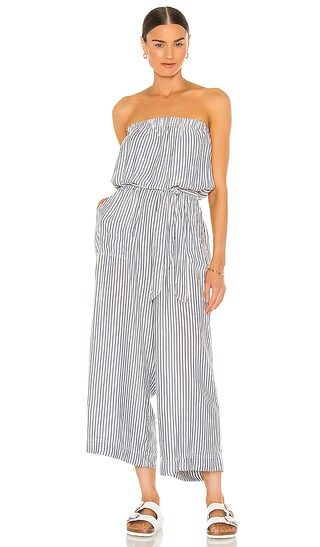 Avenue Stripe Jumpsuit in Navy & White | Revolve Clothing (Global)