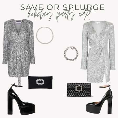Save or splurge holiday edition #save #splurge #pumps #silver #sparkle 

#LTKstyletip #LTKshoecrush #LTKHoliday