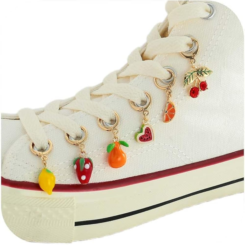 Shoe Charms for Sneakers 6 Pack 18K Gold Shoelace Clips and Charms Shoelace Clips Accessories for... | Amazon (US)