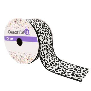 2.5" Faux Cotton Wired Leopard Ribbon by Celebrate It™ | Michaels Stores