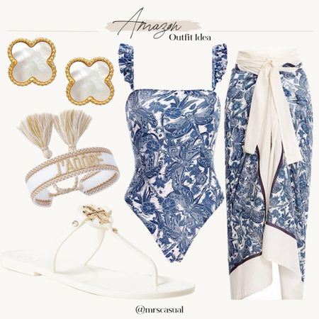 Amazon spring break vacation outfit idea wrap skirt and one piece bathing suit set 

#LTKfindsunder50 #LTKSeasonal #LTKSpringSale