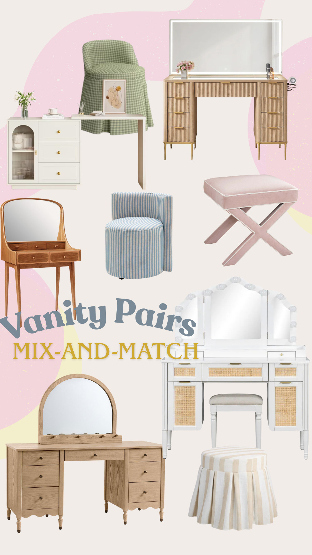Looking to include a "Getting Ready" station in your home? Check out these vanity pairs to find your ultimate duo and give yourself an inspiring place to get ready in the morning.  

 #LTKmorningroutine #LTKHome #LTKBeauty