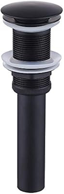 KES Bathroom Sink Drain Without Overflow Vessel Sink Lavatory Vanity Pop Up Drain Stopper Matte B... | Amazon (US)