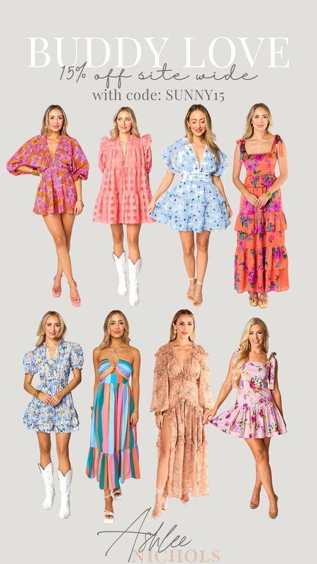 Buddy love 15% off site wide with code: SUNNY15  I’m loving these picks for the spring and summer time!!

Buddy love, on sale, Buddy love dresses, Buddy love sale, summer style, summer dresses, outfits 

#LTKSeasonal #LTKstyletip #LTKsalealert