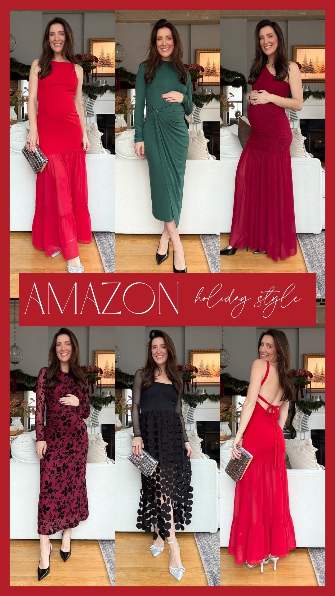 Amazon holiday party dresses! These are all bump friendly but not maternity! So pretty for formal events, winter weddings and New Year’s Eve 

#LTKFindsUnder100 #LTKBump #LTKHoliday
