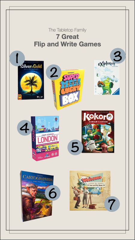 7 great family games. Flip and write style. Easy to learn and play  

#LTKfamily #LTKunder50