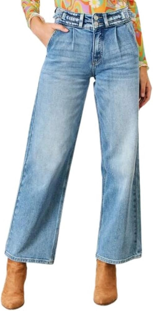 Kan Can Women's High Waist Wide Leg Jeans | Amazon (US)