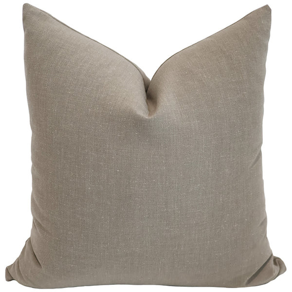 Washed Cotton Taupe Pillow Cover | Hackner Home (US)
