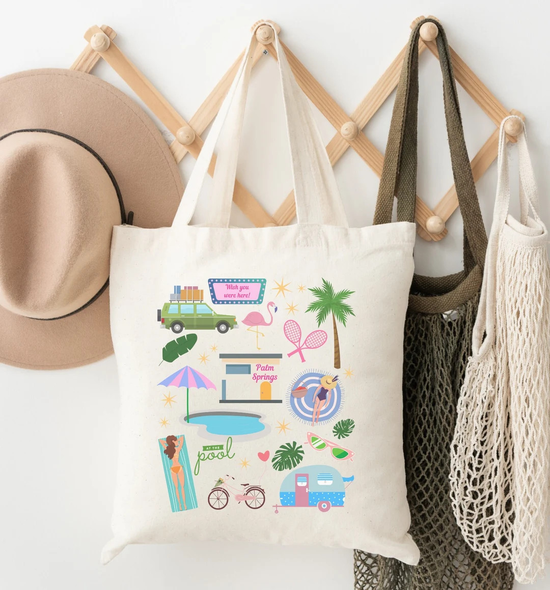 Palm Springs Tote Bag Palm Springs Tote Bag Palm Springs Gift Palm Springs Bachelorette Tote Bag ... | Etsy (US)