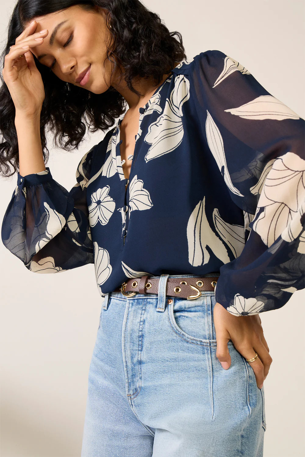 Alanna Chiffon Blouse | Evereve