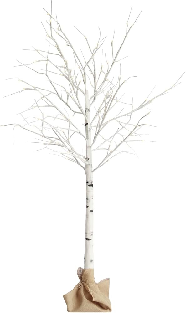 HY-MS 4FT LED Birch Tree, Christmas Tree Warm White 8 Flashing Modes 96 LED Lighted Birch Tree Di... | Amazon (CA)