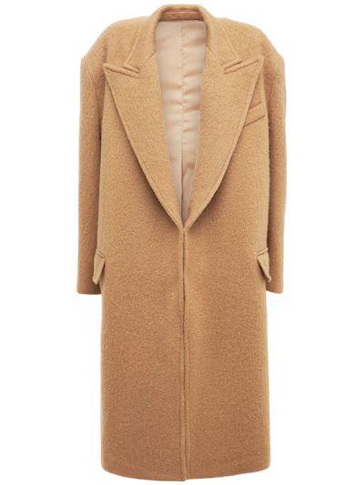 The Frankie Shop - Samara wool & mohair blend coat - Camel | Luisaviaroma | Luisaviaroma