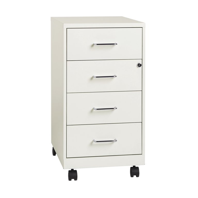 Lorell 4 - Drawer 26 - 1 / 2" Mobile Storage Cabinet, White | Walmart (US)