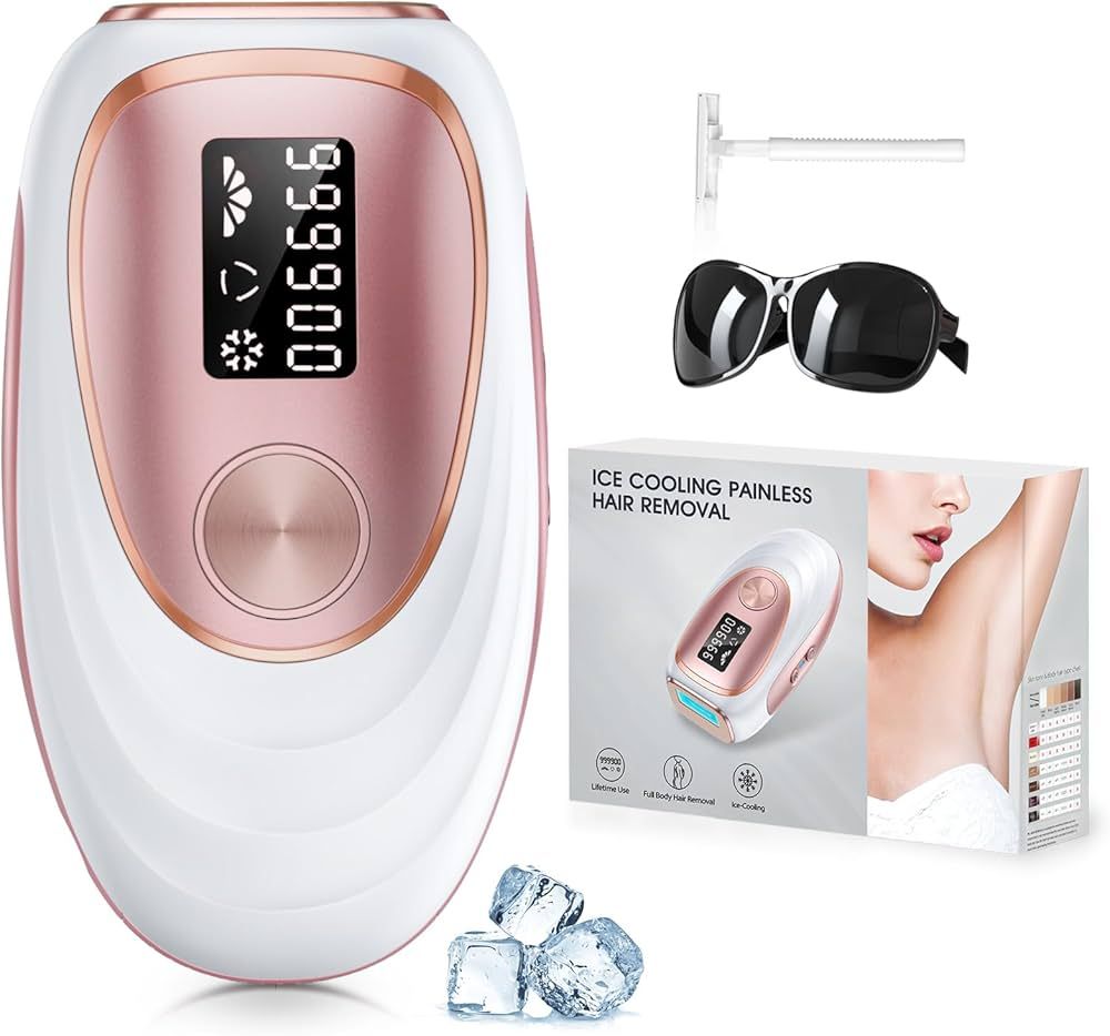 Laser Hair Removal, IPL Hair Removal with Ice-Cooling System for Painless & Long-Lasting Result, ... | Amazon (US)