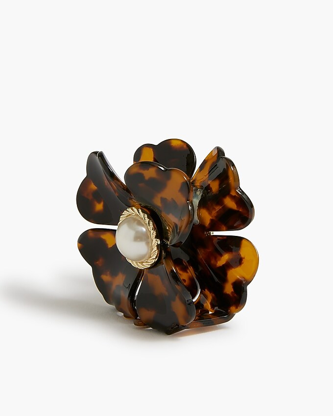 Flower pearl claw hair clip | J.Crew Factory