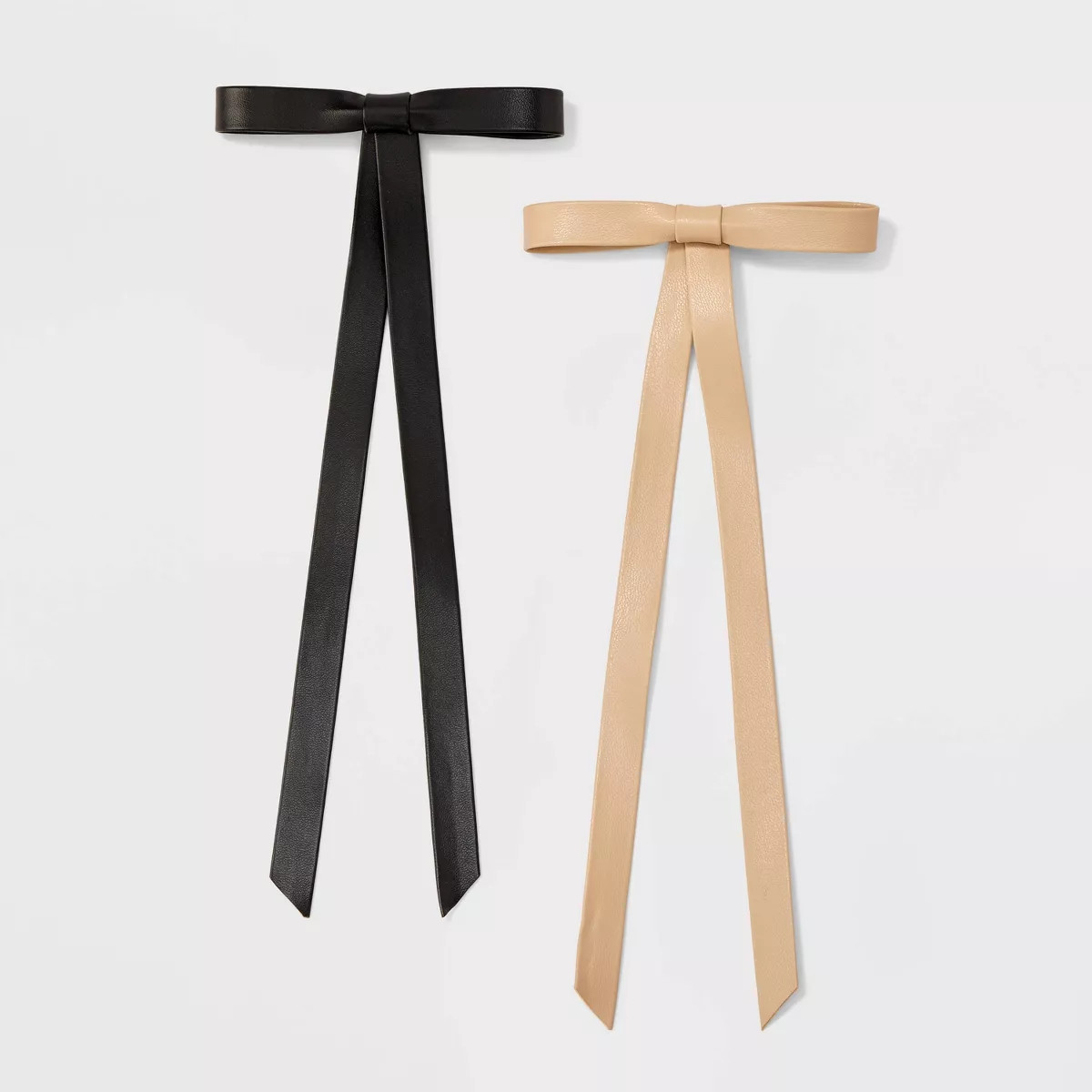 Leather Hair Bow Salon Clip Set 2pc - A New Day™ | Target