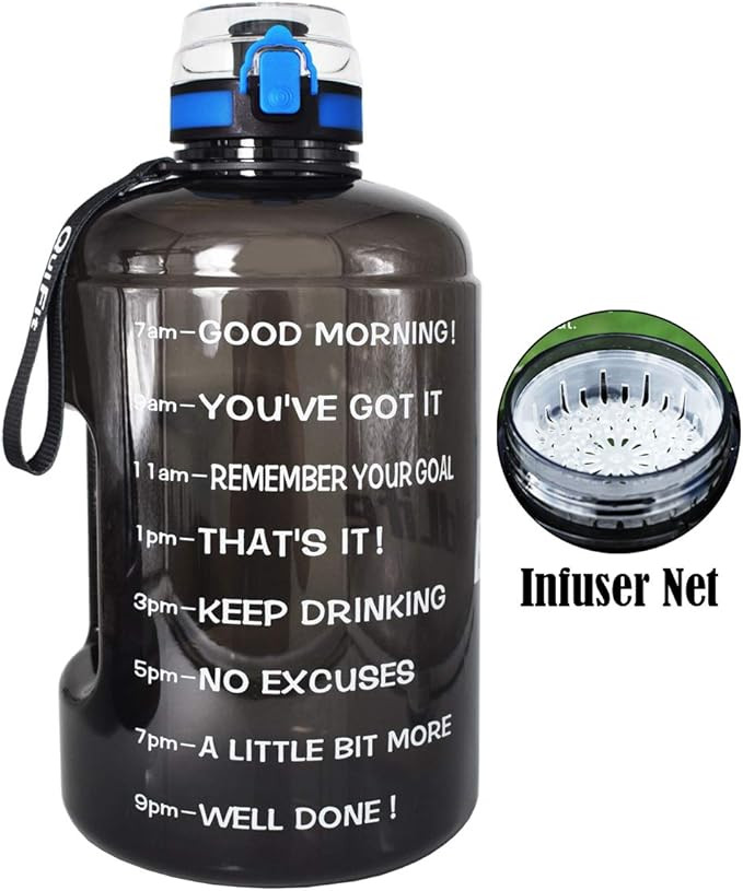 BuildLife Gallon Motivational Water Bottle Wide Mouth with Time Marker/Flip Top Leak Proof Lid/On... | Amazon (US)