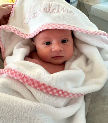 We love our bath time! It always calms us down and love these adorable towel wraps! They make the perfect gift and come in a few different colors. Madeleine had to get pink to match her room!🩷 

#LTKBaby
