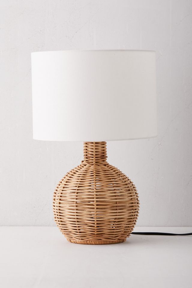 Round Woven Table Lamp | Urban Outfitters (US and RoW)