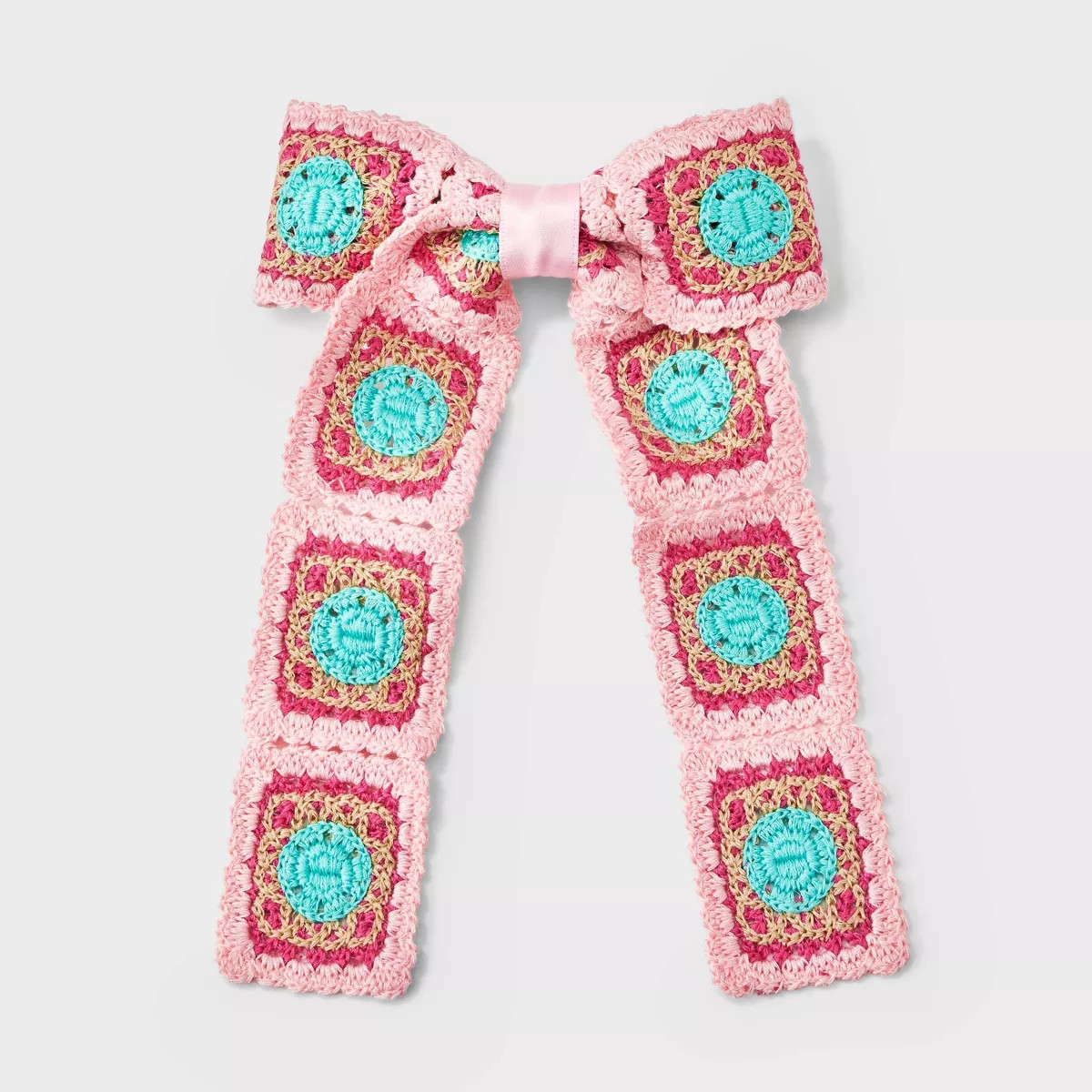 Crochet Granny Square Hair Bow - Wild Fable™ Pink | Target