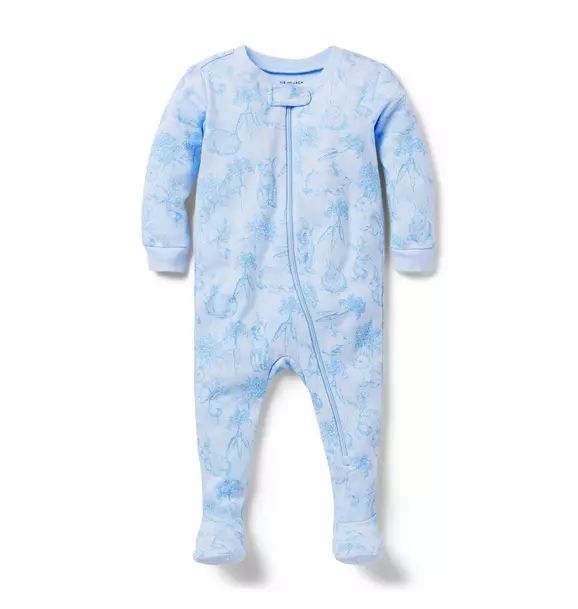 Baby Good Night Footed Pajama In Bunny Toile | Janie and Jack
