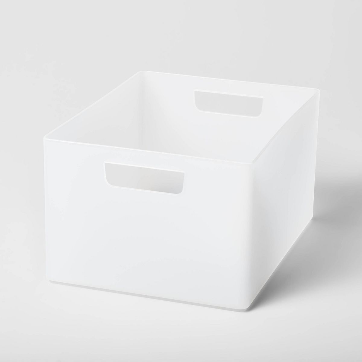 Extra Large 12" x 9" x 6.5" Plastic Bathroom Organizer Bin with Handles Clear - Brightroom™ | Target
