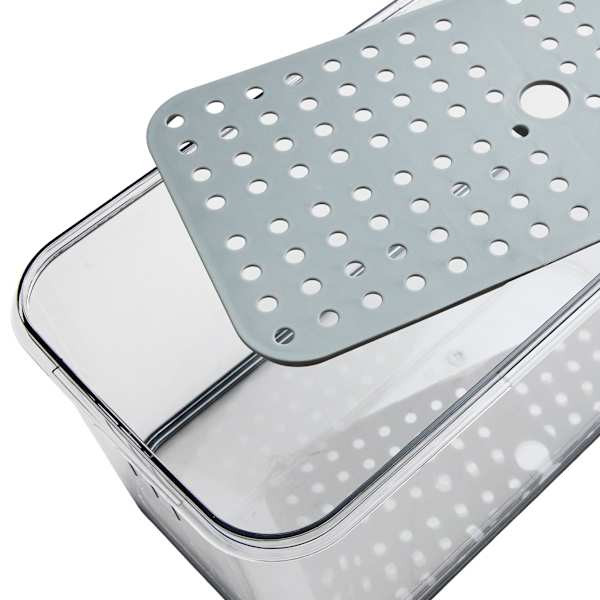 REAL SIMPLE Grey Produce Fridge Storage With Date Marker Lid, 5.1l | At Home