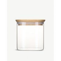 Glass canister with bamboo lid 800ml | Selfridges