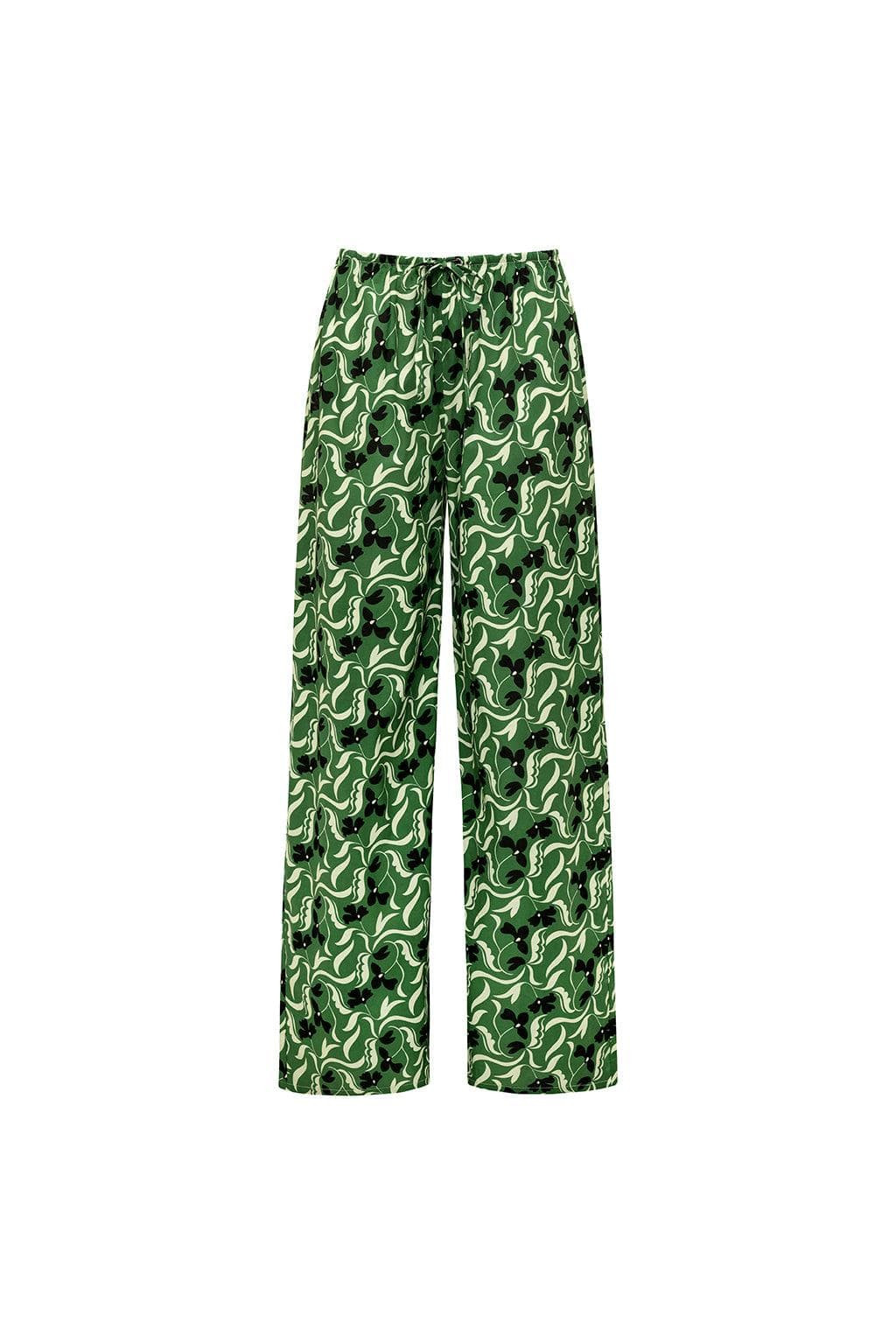 Veronica Floral Drawstring Wide Leg Pant | Montce