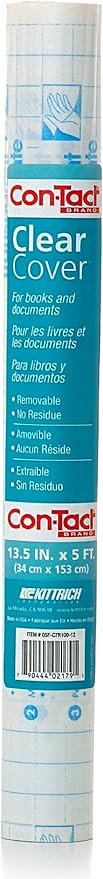 Con-Tact Brand Clear Adhesive Protective Liner to Cover Books and Documents, 13.5-Inches x 5-Feet... | Amazon (US)