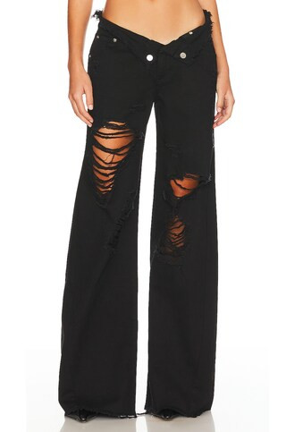 SER.O.YA Ollie Jeans in Stone Black from Revolve.com | Revolve Clothing (Global)