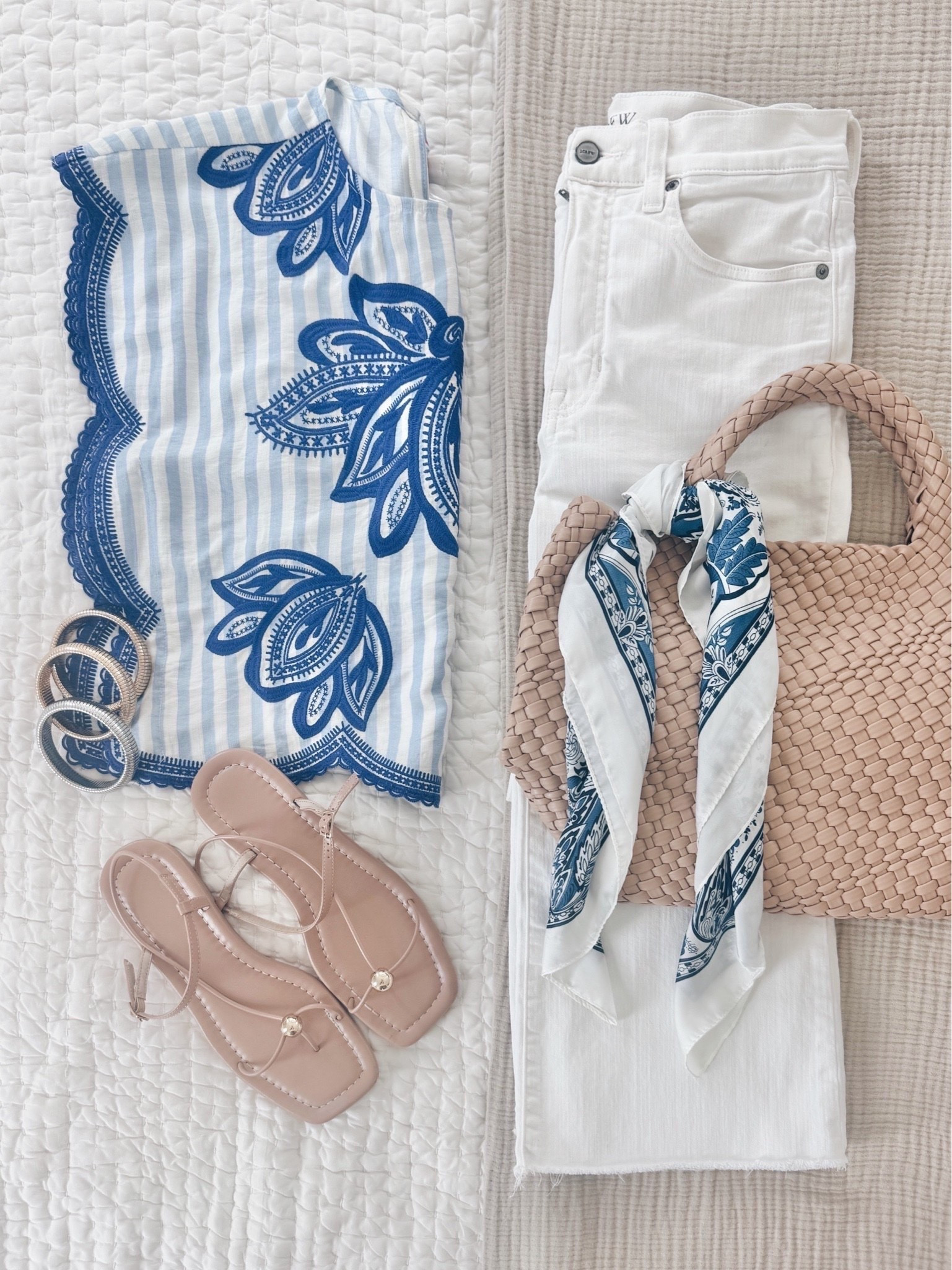 Summer vacation outfit. Date night outfit. I have the white jeans in size 27 tall and small in the shirt. Sandals true to size.

#LT

#LTKOver40 #LTKTall #LTKootd