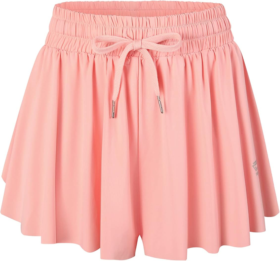 Butterfly Shorts for Women TikTok, 2 in 1 Flowy Athletic Running Shorts Yoga Workout Biker Exercise  | Amazon (US)