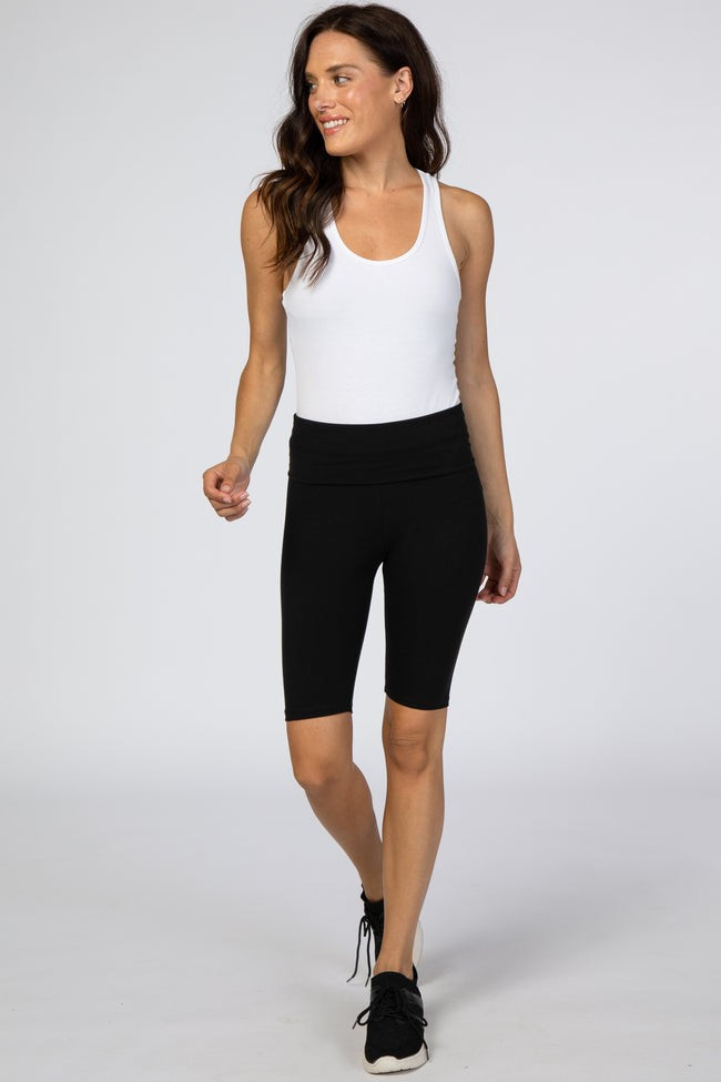 Black Basic Bike Short | PinkBlush Maternity