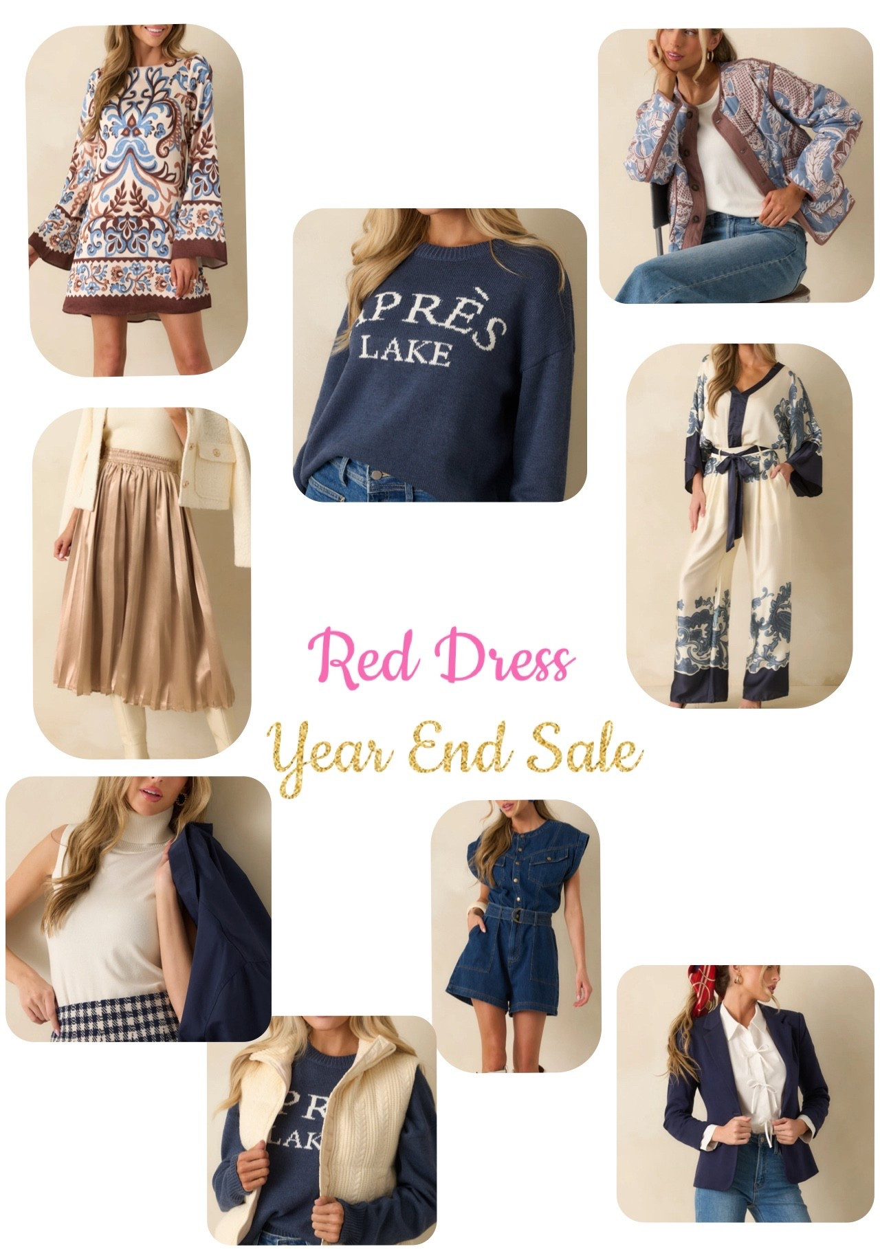 Red Dress has a major year end sale going on now! This includes clothes and shoes and bags and jewelry! Get all the things you need and be set for the year coming! 

#LTKSaleAlert #LTKFindsUnder100 #LTKFindsUnder50