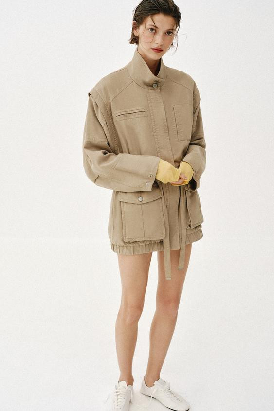 LONG HIGH COLLAR JACKET | Zara US